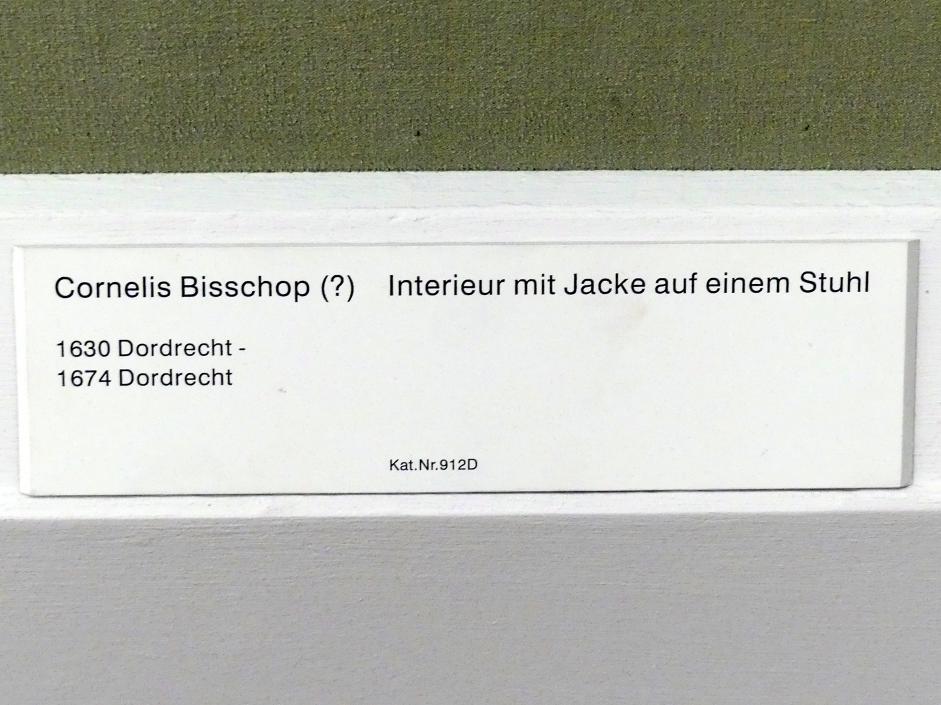 Cornelis Bisschop (Undatiert), Interieur mit Jacke auf einem Stuhl, Berlin, Gemäldegalerie ("Berliner Wunder"), Kabinett 18, Undatiert, Bild 2/2