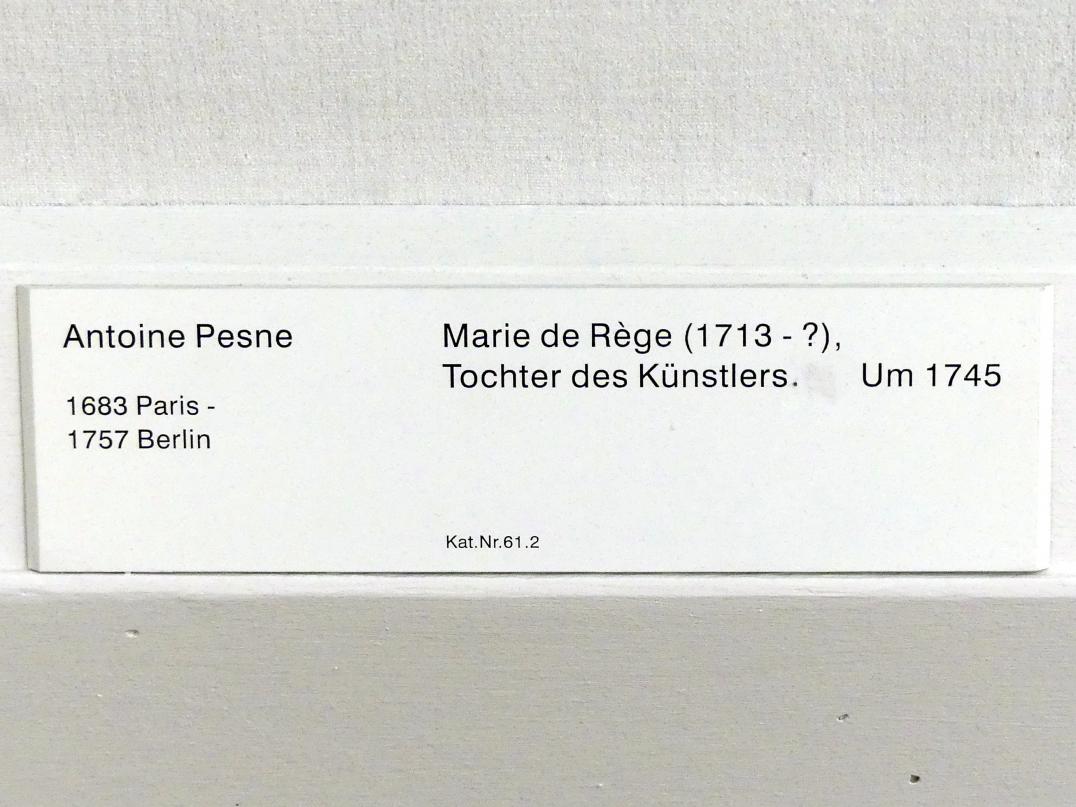 Antoine Pesne (1710–1755), Marie de Rège (geboren 1713), Tochter des Künstlers, Berlin, Gemäldegalerie ("Berliner Wunder"), Kabinett 22, um 1745, Bild 2/2