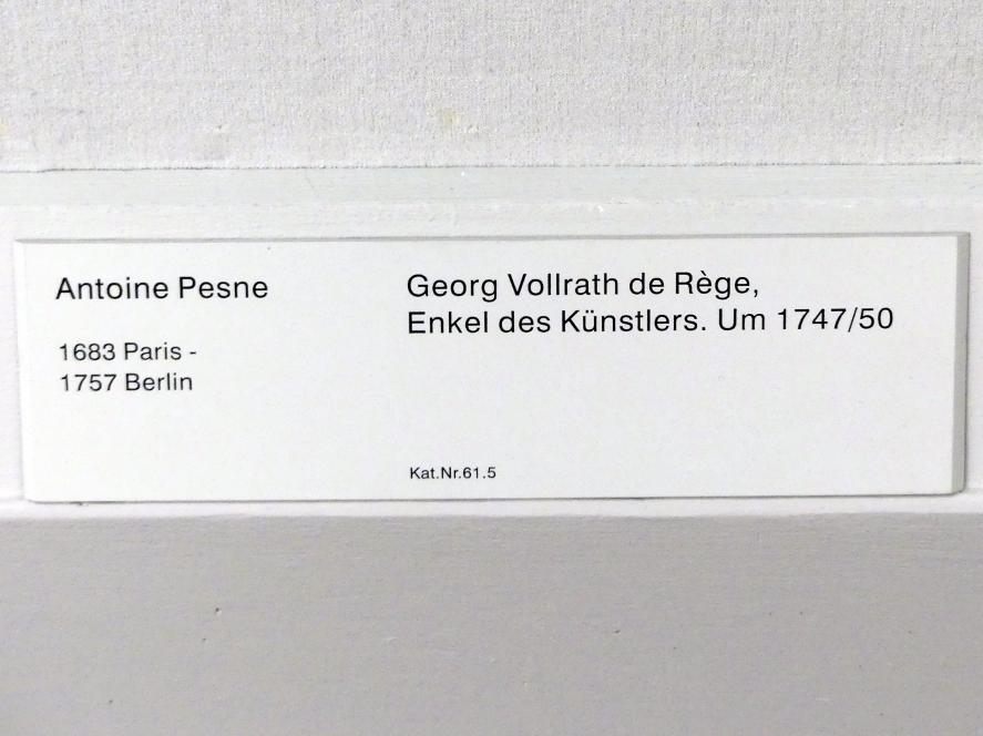 Antoine Pesne (1710–1755), Georg Vollrath de Rège, Enkel des Künstlers, Berlin, Gemäldegalerie ("Berliner Wunder"), Kabinett 22, um 1747–1750, Bild 2/2