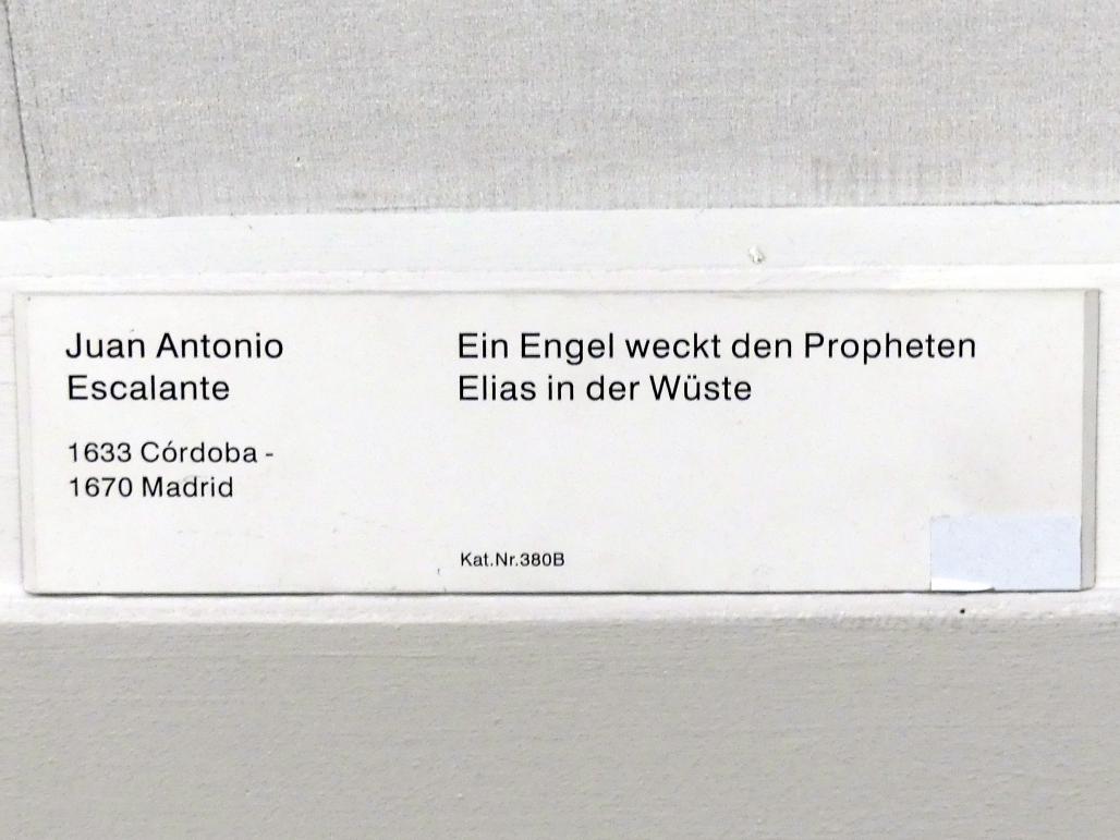 Juan Antonio Escalante (Undatiert), Ein Engel weckt den Propheten Elias in der Wüste, Berlin, Gemäldegalerie ("Berliner Wunder"), Kabinett 26, Undatiert, Bild 2/2