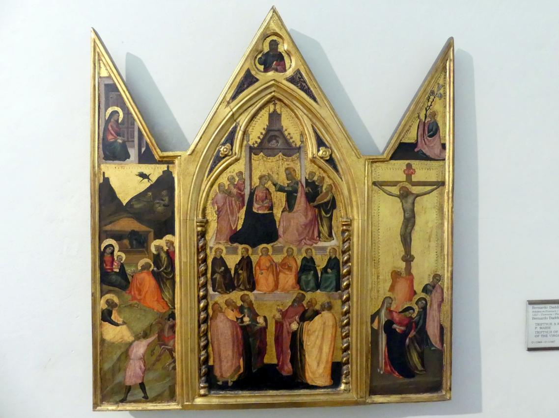 Bernardo Daddi (1332–1342), Tryptichon mit der Krönung Mariens, Prag, Nationalgalerie im Palais Sternberg, 1. Obergeschoss, Saal 2, Undatiert