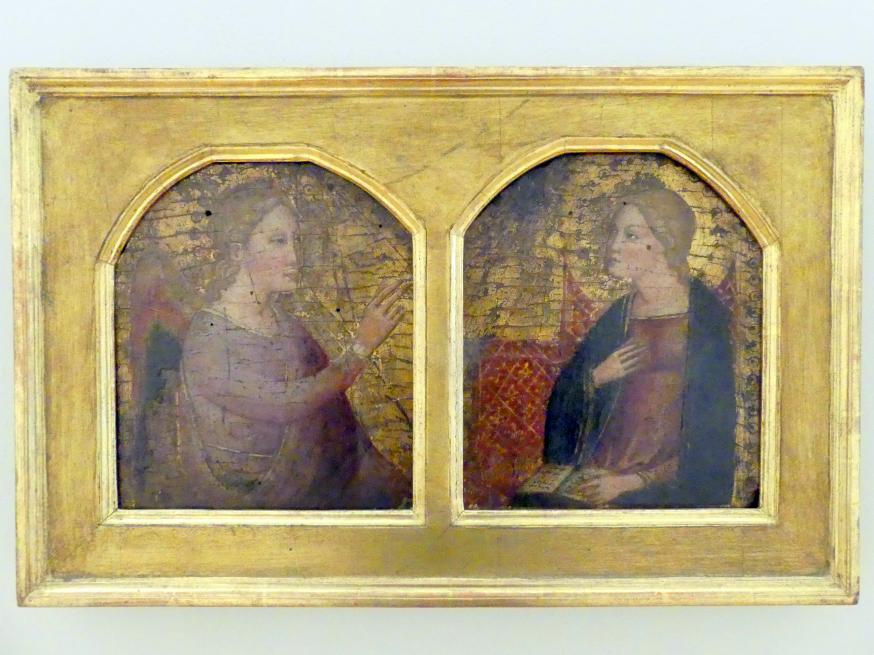 Cenni di Francesco di ser Cenni (1375), Mariä Verkündigung (Fragment), Prag, Nationalgalerie im Palais Sternberg, 1. Obergeschoss, Saal 2, Undatiert, Bild 1/2