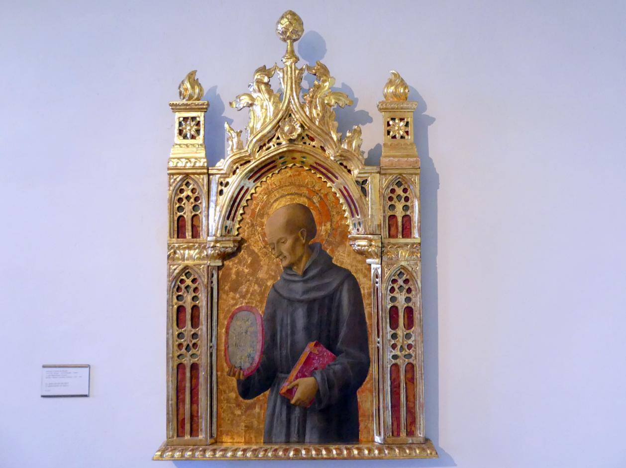 Antonio Vivarini (Antonio da Murano) (1447–1451), Der hl. Bernhardin von Siena, Prag, Nationalgalerie im Palais Sternberg, 1. Obergeschoss, Saal 3, Undatiert, Bild 1/2
