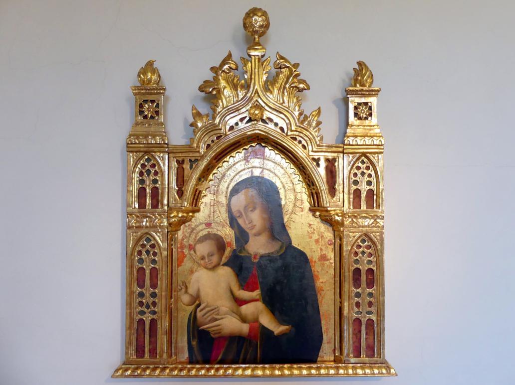 Antonio Vivarini (Antonio da Murano) (1447–1451), Maria mit dem segnenden Kind, Prag, Nationalgalerie im Palais Sternberg, 1. Obergeschoss, Saal 3, Undatiert