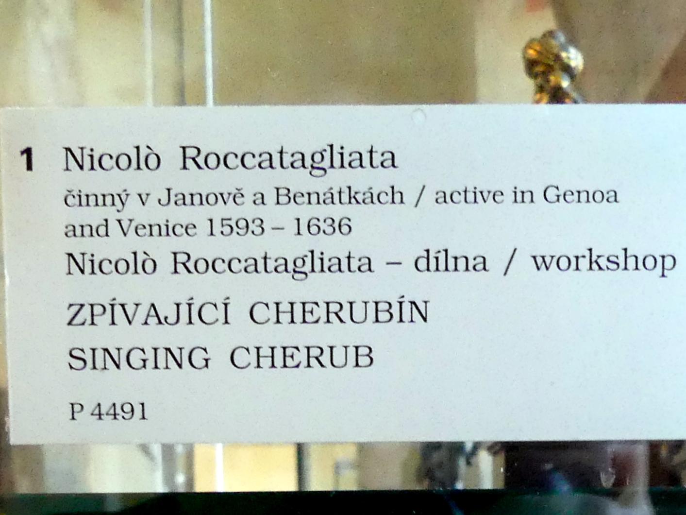 Niccolò Roccatagliata (Werkstatt) (Undatiert), Singender Kerubim, Prag, Nationalgalerie im Palais Sternberg, 1. Obergeschoss, Saal 7, Undatiert, Bild 3/3