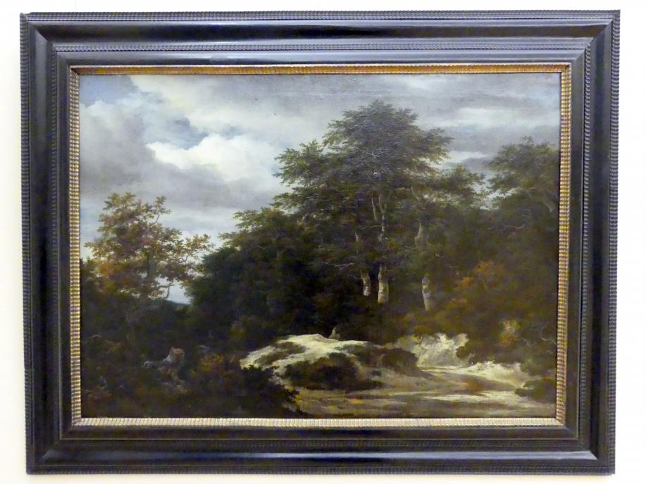 Jacob van Ruisdael (1646–1677), Bewaldete Landschaft mit Fluss, Prag, Nationalgalerie im Palais Sternberg, 2. Obergeschoss, Saal 2, Undatiert, Bild 1/2