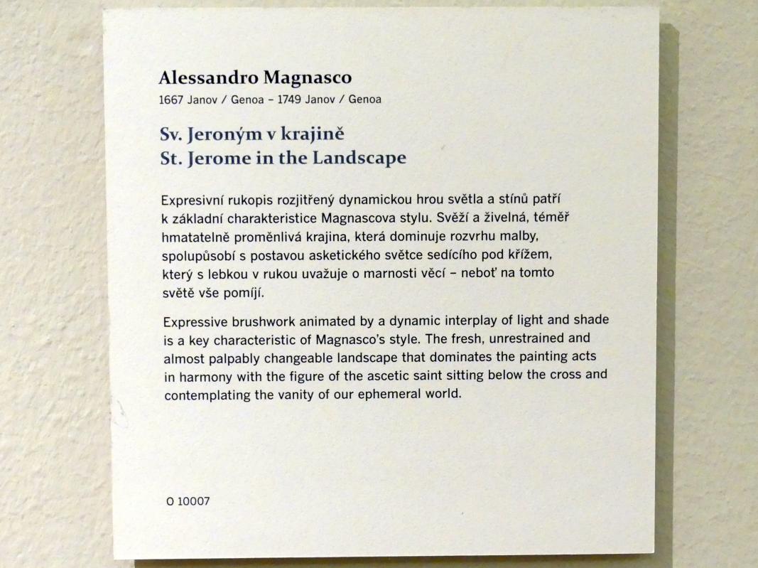Alessandro Magnasco (1690–1737), Hl. Hieronymus in der Landschaft, Prag, Nationalgalerie im Palais Sternberg, 2. Obergeschoss, Saal 9, Undatiert, Bild 2/2
