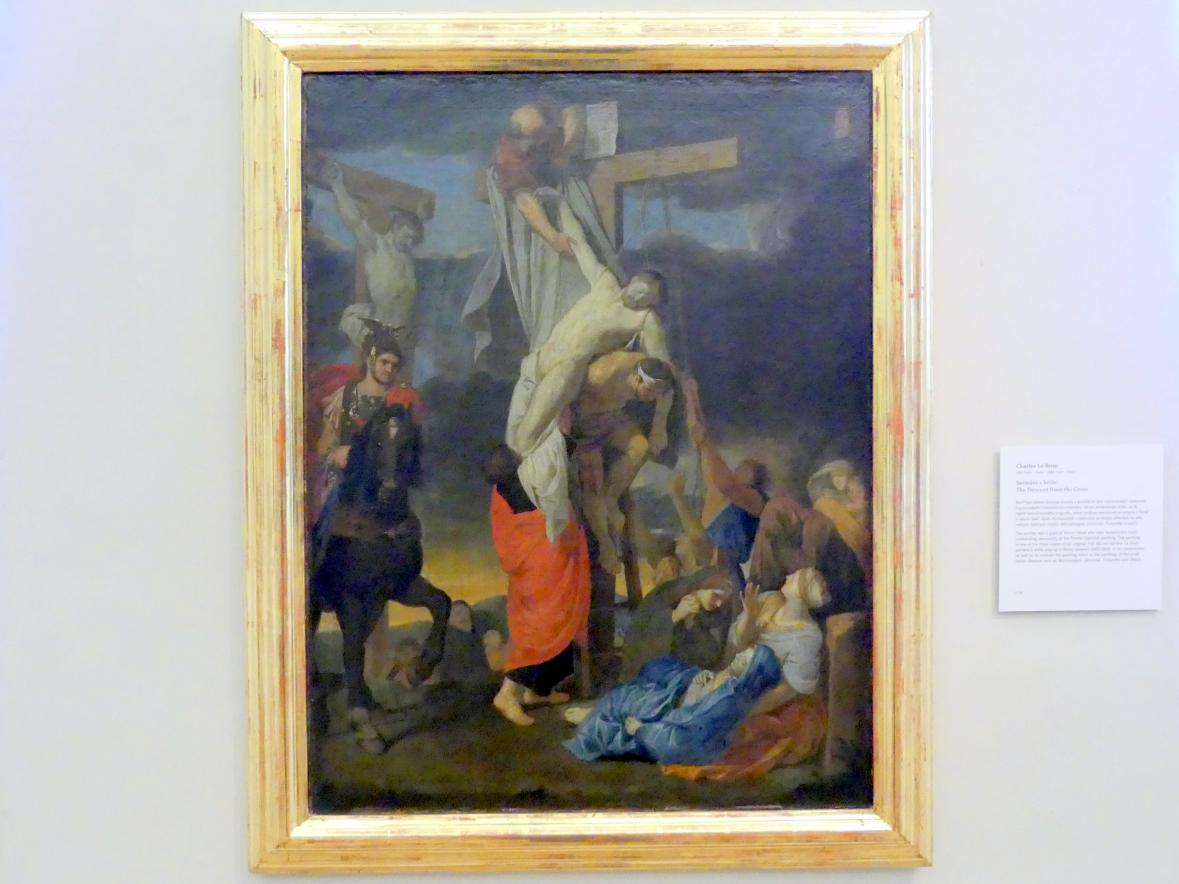 Charles Le Brun (1640–1689), Kreuzabnahme Christi, Prag, Nationalgalerie im Palais Sternberg, 2. Obergeschoss, Saal 14, Undatiert, Bild 1/2