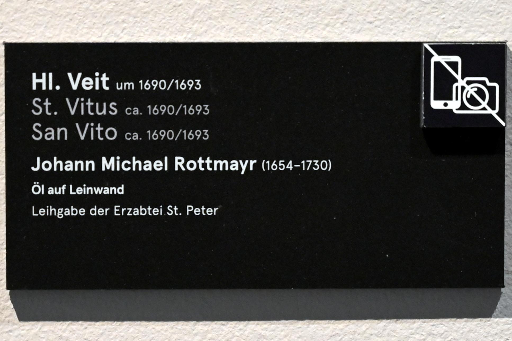 Johann Michael Rottmayr (1674–1730), Marter des hl. Veit, Salzburg, Erzabtei St. Peter, jetzt Salzburg, Dommuseum Salzburg, um 1690–1693, Bild 3/3