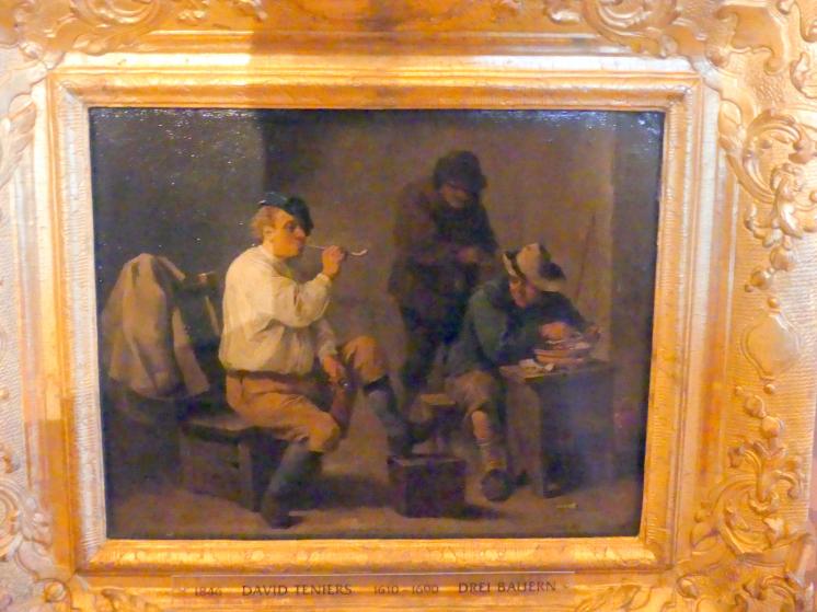 David Teniers der Jüngere (1633–1682), Drei Bauern, Schleißheim, Staatsgalerie im Neuen Schloss, Niederländisches Malerei-Kabinett im Paradeappartement des Kurfürsten, Undatiert