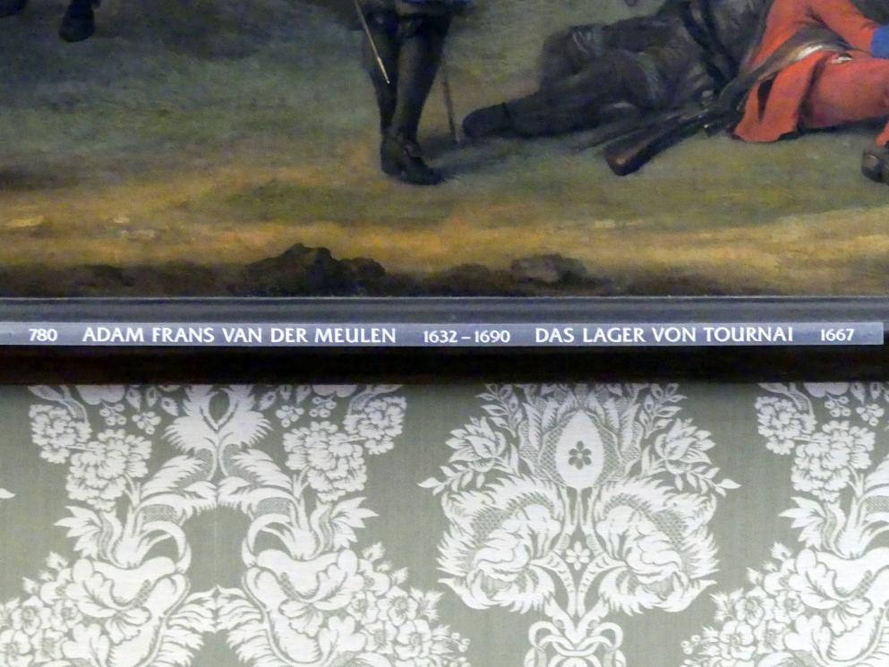 Adam Frans van der Meulen (1660–1686), Das Lager von Tournai, Schleißheim, Staatsgalerie im Neuen Schloss, Audienzzimmer im südlichen Erdgeschoss-Appartement, 1667, Bild 2/2