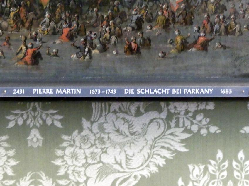 Pierre-Denis Martin (1673–1686), Die Schlacht bei Parkany, Schleißheim, Staatsgalerie im Neuen Schloss, Schlafzimmer im südlichen Erdgeschoss-Appartement, 1683, Bild 2/2