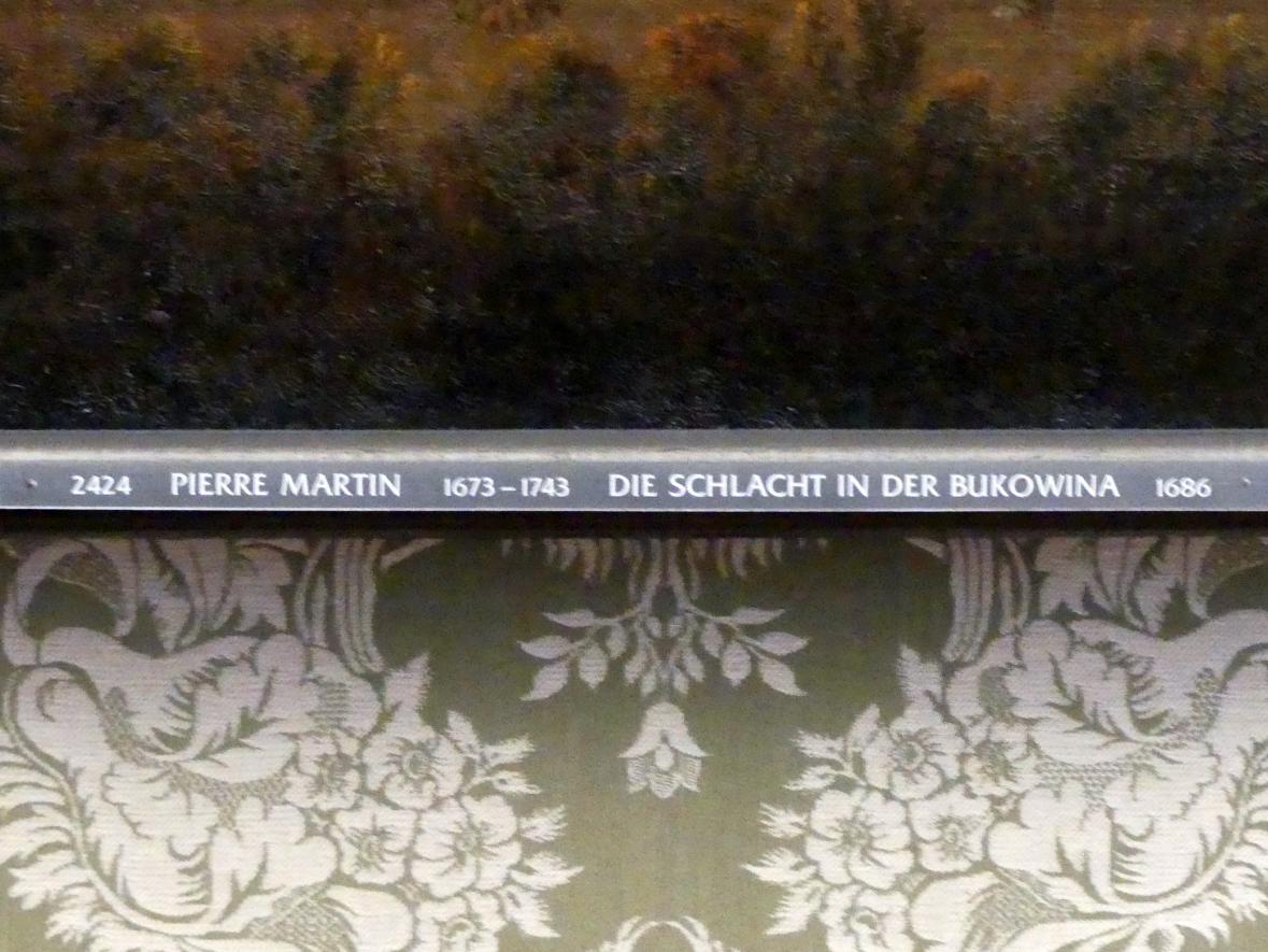 Pierre-Denis Martin (1673–1686), Die Schlacht in der Bukowina, Schleißheim, Staatsgalerie im Neuen Schloss, Schlafzimmer im südlichen Erdgeschoss-Appartement, 1686, Bild 2/2