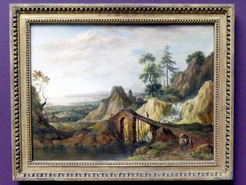 Christian Georg Schütz der Ältere (1752–1787), Landschaft mit Brücke, Frankfurt am Main, Städel Museum, Vorhalle, 1787, Bild 1/2
