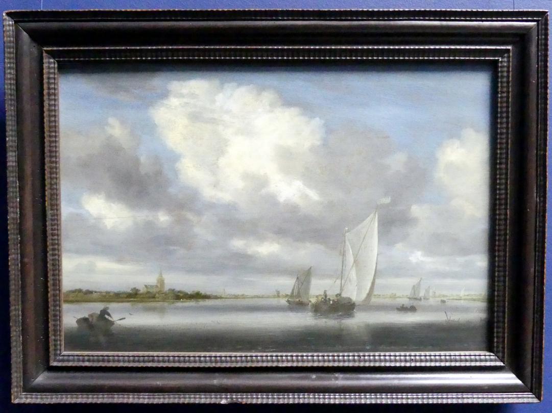 Salomon van Ruysdael (1631–1665), Fischer- und Segelboote unter weitem Himmel, Frankfurt am Main, Städel Museum, 2. Obergeschoss, Saal 7, um 1645–1646, Bild 1/2
