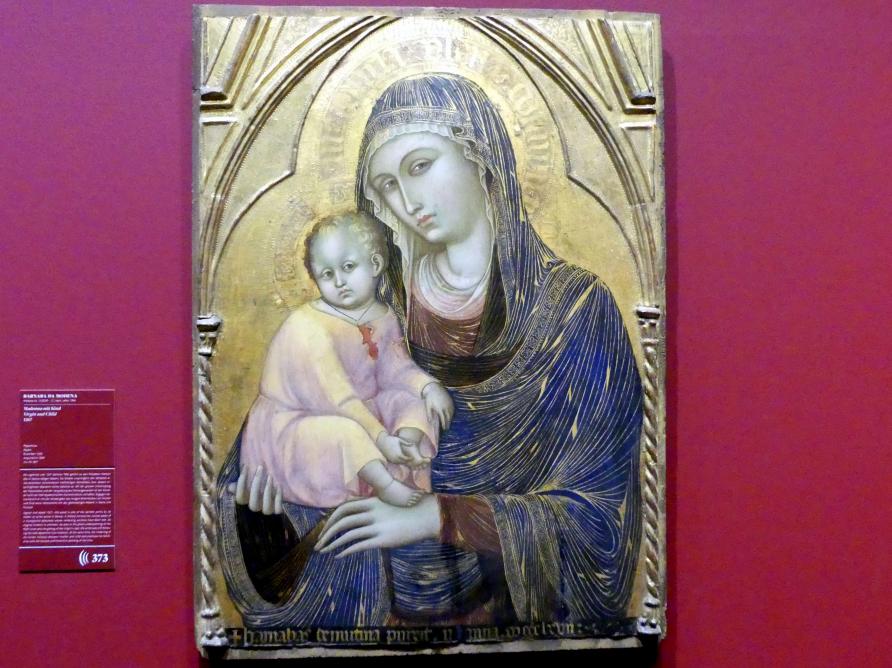 Barnaba da Modena (Barnaba Agocchiari) (1350–1377), Madonna mit Kind, Frankfurt am Main, Städel Museum, 2. Obergeschoss, Saal 12, 1367, Bild 1/2