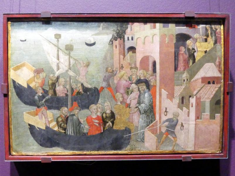 Ankunft der Helena in Troja, Frankfurt am Main, Städel Museum, 2. Obergeschoss, Saal 19, um 1430, Bild 1/2