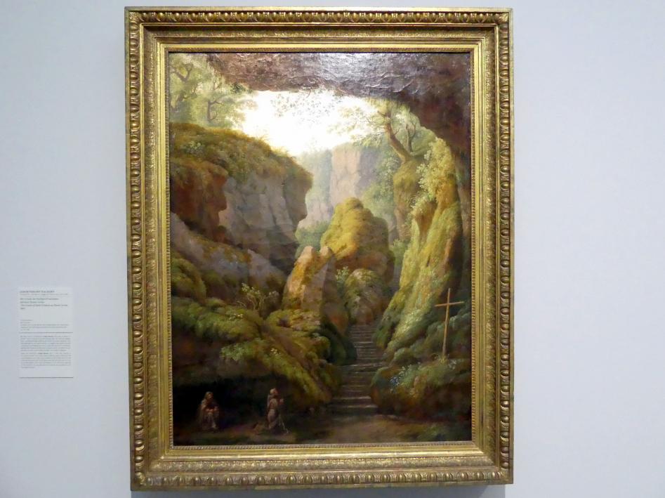 Jakob Philipp Hackert (1772–1805), Die Grotte des heiligen Franziskus auf dem Monte Verna, Frankfurt am Main, Städel Museum, 1. Obergeschoss, Saal 2, 1801