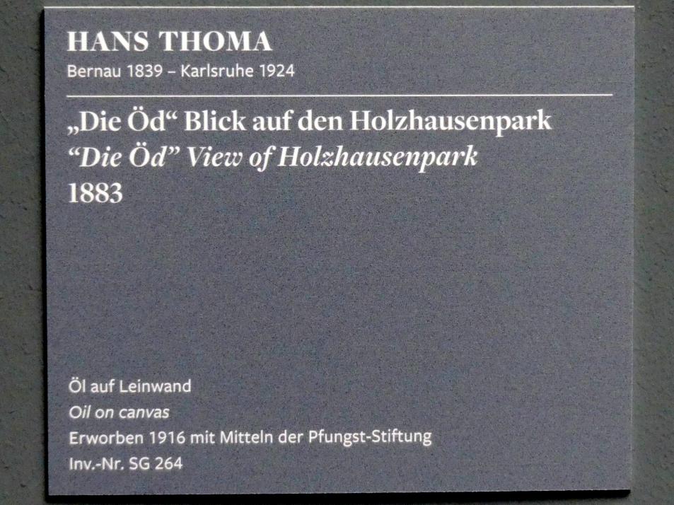 Hans Thoma (1860–1912), "Die Öd" Blick auf den Holzhausenpark, Frankfurt am Main, Städel Museum, 1. Obergeschoss, Saal 5, 1883, Bild 2/2