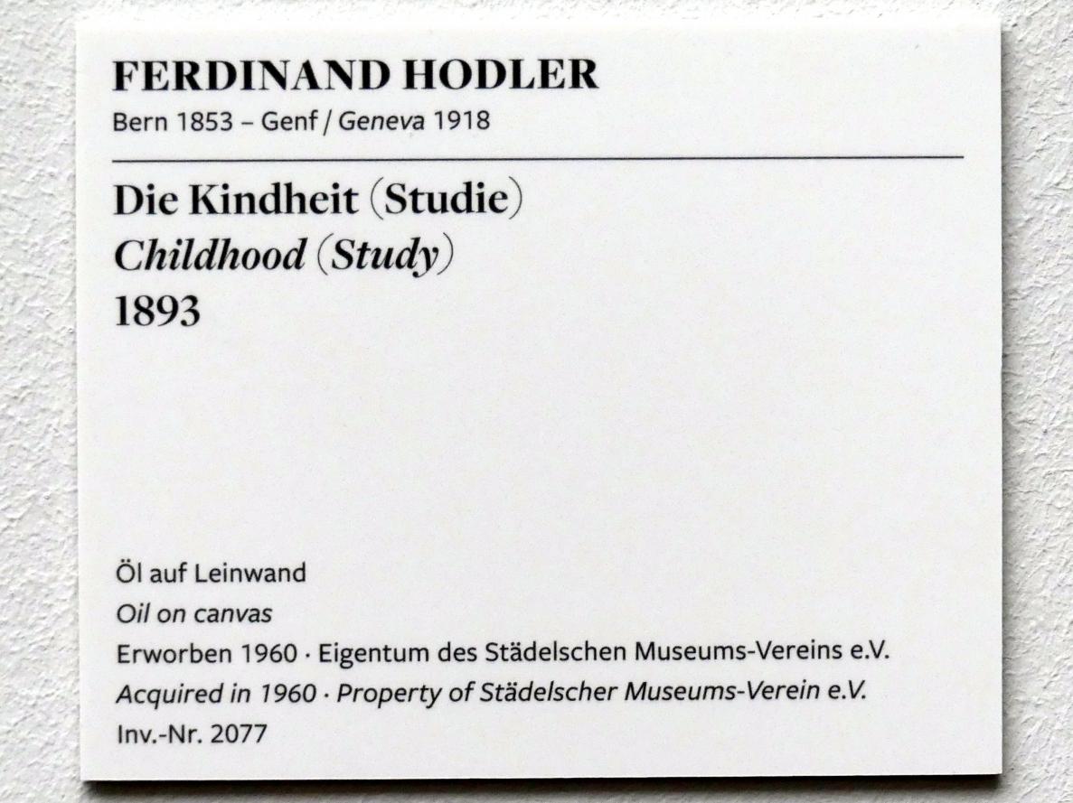 Ferdinand Hodler (1882–1915), Die Kindheit (Studie), Frankfurt am Main, Städel Museum, 1. Obergeschoss, Saal 6, 1893, Bild 2/2