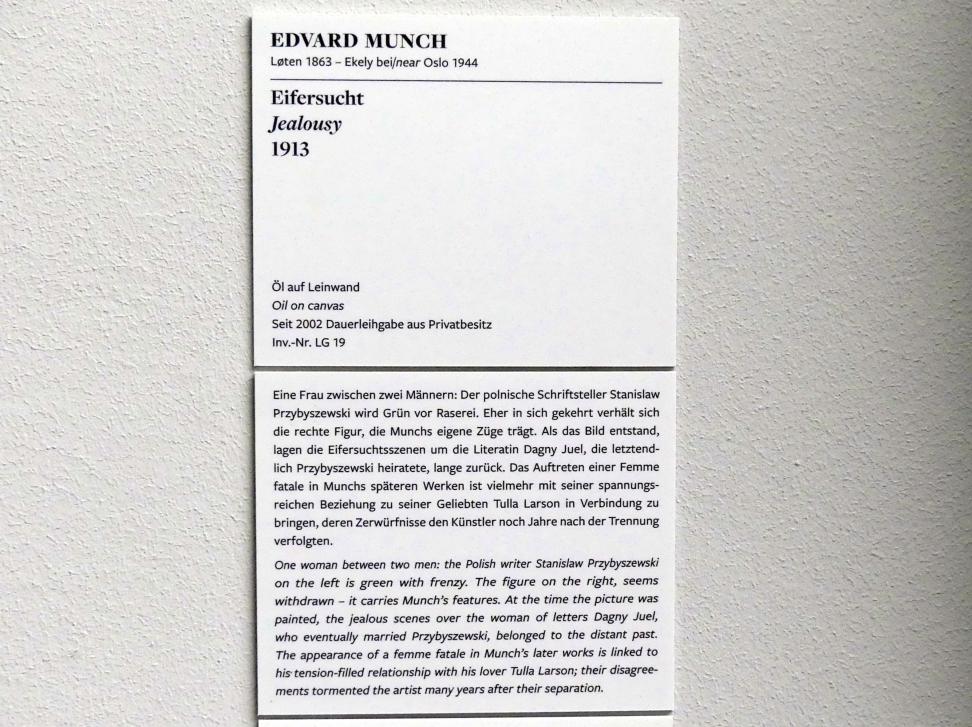 Edvard Munch (1888–1925), Eifersucht, Frankfurt am Main, Städel Museum, 1. Obergeschoss, Saal 11, 1913, Bild 2/2
