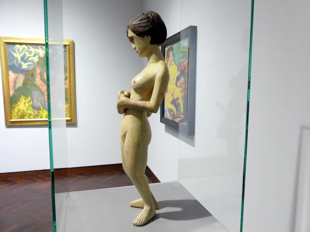 Ernst Ludwig Kirchner (1904–1933), Traurige Frau; Stehender weiblicher Akt; Nacktes Mädchen, Frankfurt am Main, Städel Museum, 1. Obergeschoss, Saal 12, 1921, Bild 2/4