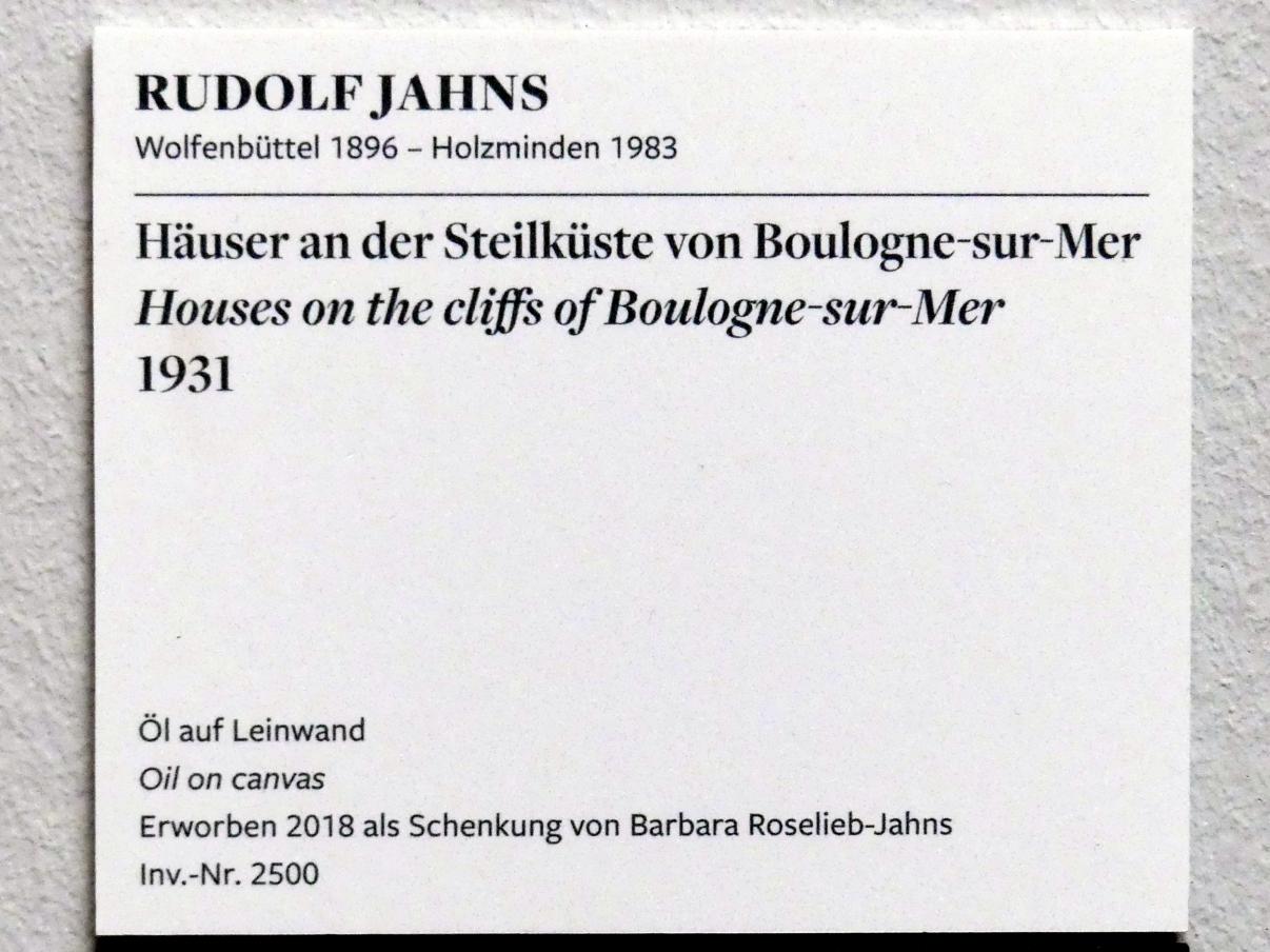 Rudolf Jahns (1925–1931), Häuser an der Steilküste von Boulogne-sur-Mer, Frankfurt am Main, Städel Museum, 1. Obergeschoss, Saal 14, 1931, Bild 2/2
