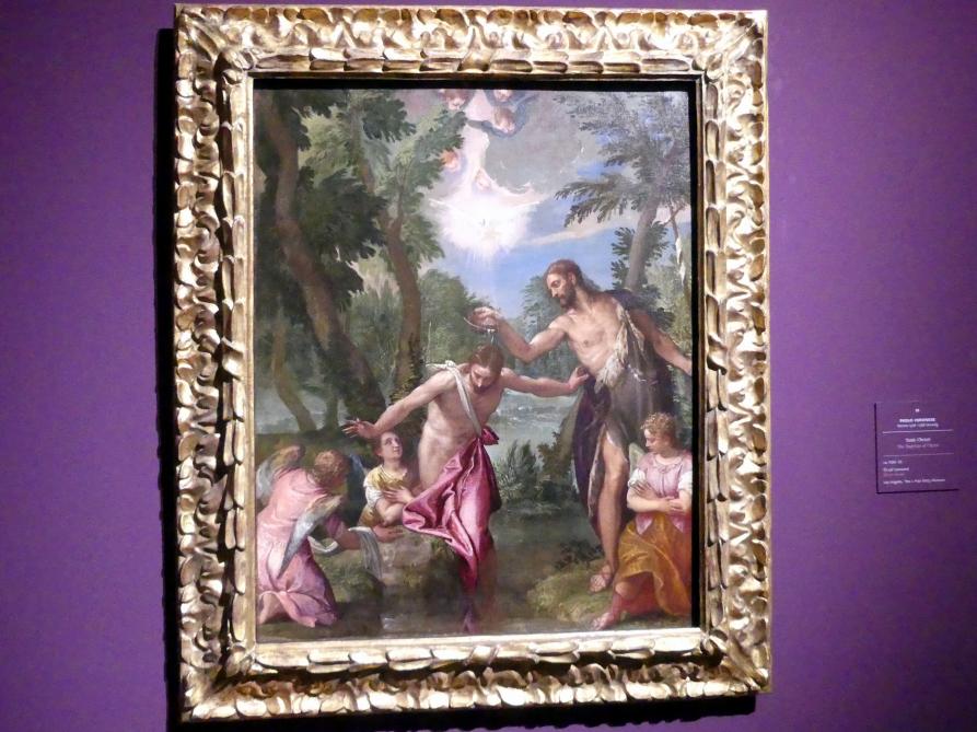Paolo Caliari (Veronese) (1547–1587), Taufe Christi, Frankfurt, Städel, Ausstellung "Tizian und die Renaissance in Venedig" vom 13.02. - 26.05.2019, Teil 1, Raum 3, um 1580–1585, Bild 1/2