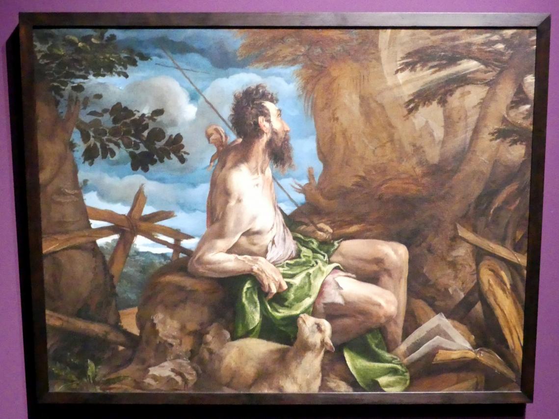 Jacopo Bassano (da Ponte) (1539–1590), Der heilige Johannes der Täufer in der Wildnis, Frankfurt, Städel, Ausstellung "Tizian und die Renaissance in Venedig" vom 13.02. - 26.05.2019, Teil 1, Raum 3, 1558