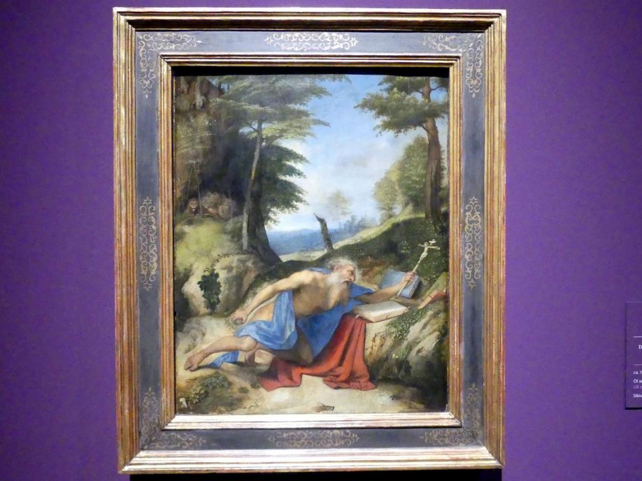 Lorenzo Lotto (1503–1549), Der heilige Hieronymus als Büßer, Frankfurt, Städel, Ausstellung "Tizian und die Renaissance in Venedig" vom 13.02. - 26.05.2019, Teil 1, Raum 3, um 1513–1518