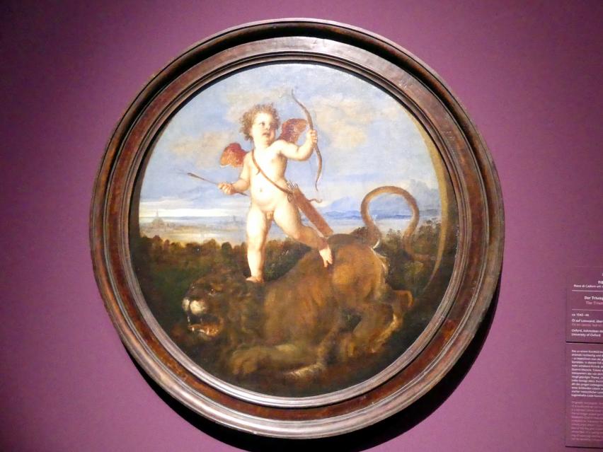 Tiziano Vecellio (Tizian) (1509–1575), Der Triumph der Liebe, Frankfurt, Städel, Ausstellung "Tizian und die Renaissance in Venedig" vom 13.02. - 26.05.2019, Teil 1, Raum 4, um 1543–1546, Bild 1/3