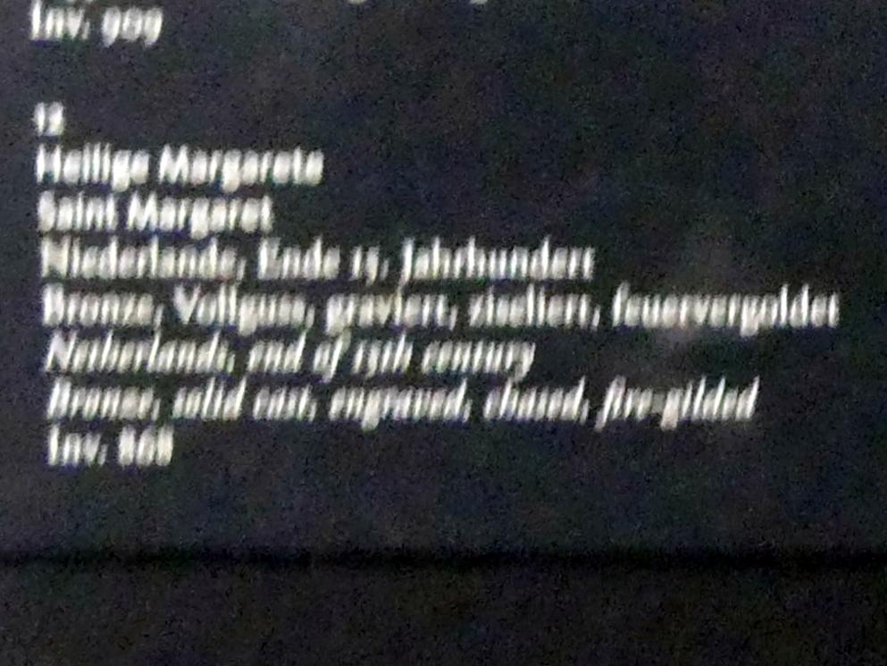 Heilige Margarete, Frankfurt am Main, Liebieghaus Skulpturensammlung, Mittelalter 3 - große Kunst im kleinen Format, Ende 15. Jhd., Bild 2/2