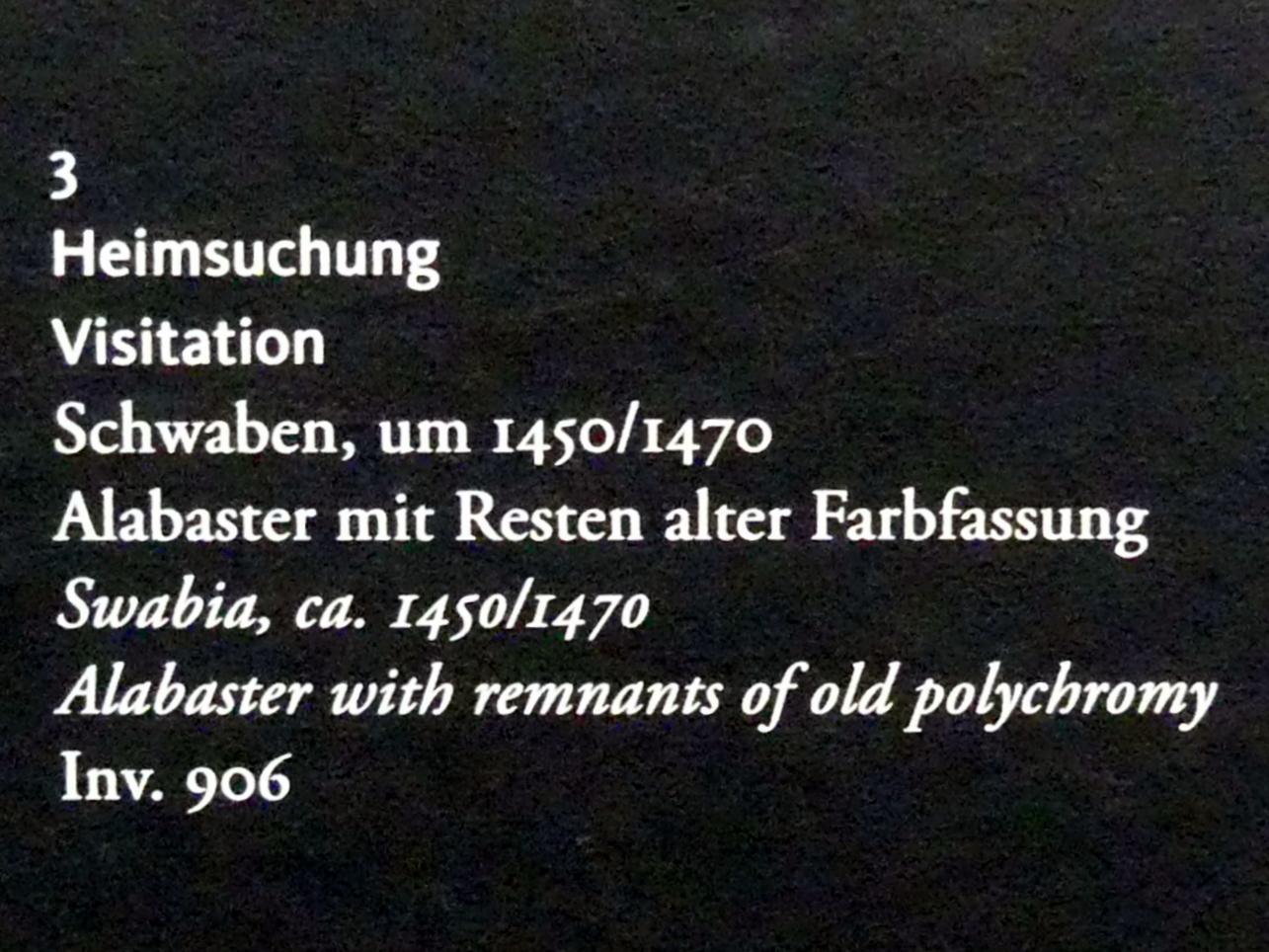 Heimsuchung, Frankfurt am Main, Liebieghaus Skulpturensammlung, Mittelalter 3 - große Kunst im kleinen Format, um 1450–1470, Bild 2/2