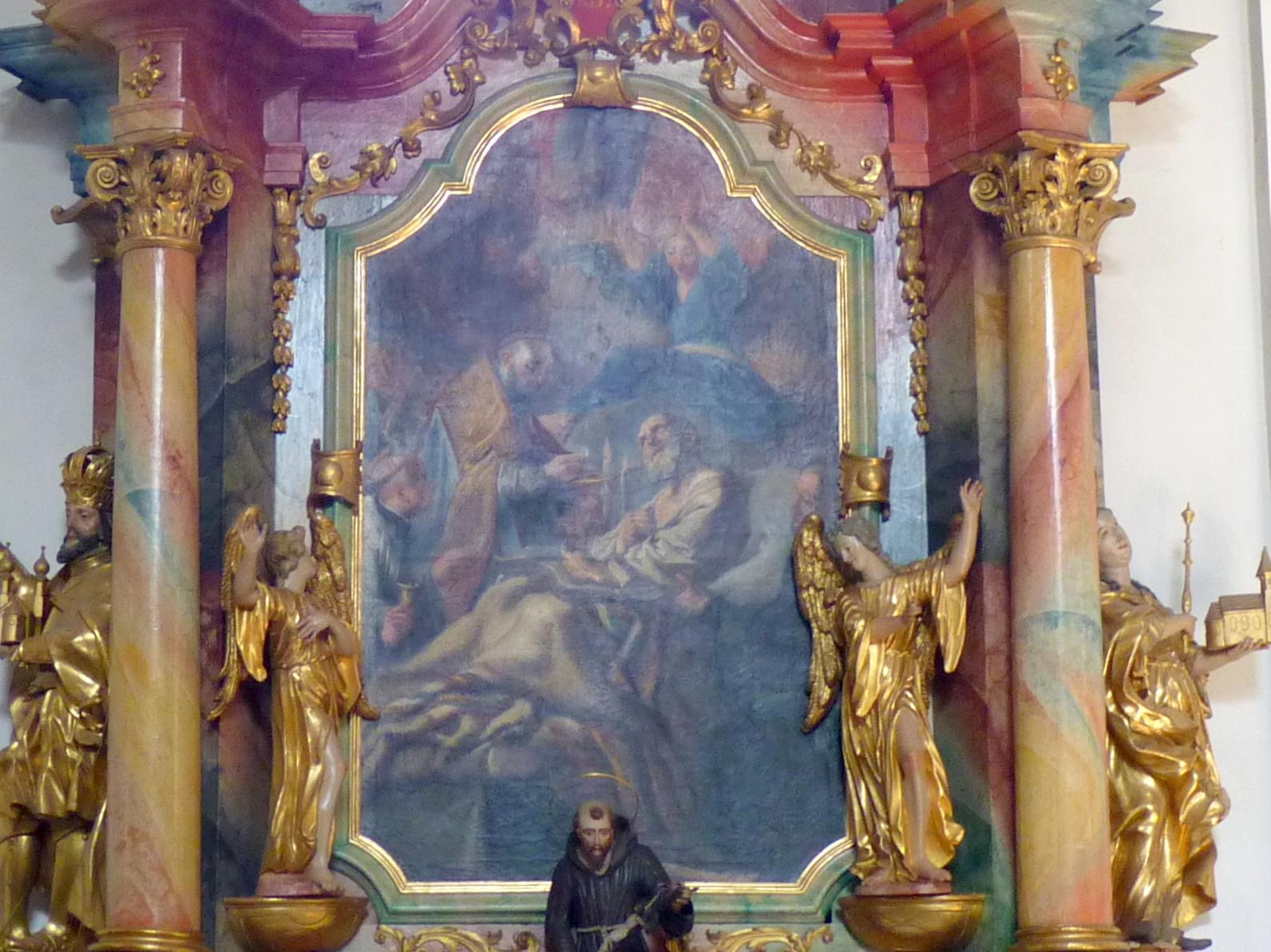 Cosmas Damian Asam (1713–1738), Letzte Kommunion des hl. Gotthard, Rinchnach, ehem. Benediktinerpropstei-, heute Pfarrkirche St. Johannes der Täufer, Undatiert