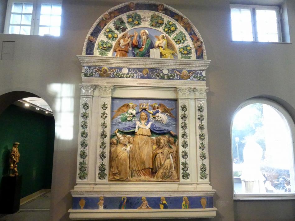 Altar der Schutzmantelmadonna, Gubbio, Kirche San Domenico, jetzt Frankfurt am Main, Liebieghaus Skulpturensammlung, Renaissance - eine neue Altarform, Beginn 16. Jhd.