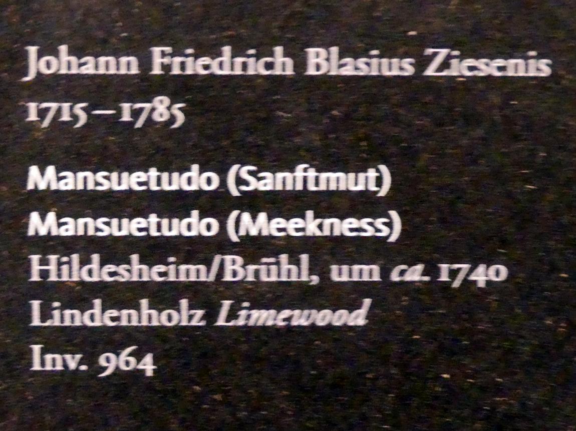 Johann Friedrich Blasius Ziesenis (1740), Mansuetudo (Sanftmut), Frankfurt am Main, Liebieghaus Skulpturensammlung, Rokoko - mehr Licht, um 1740, Bild 2/2