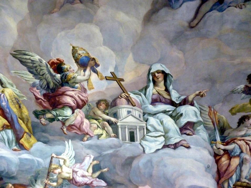 Johann Michael Rottmayr (1674–1730), Kuppelfresko und vier Gewölbefresken der Kreuzarme, Wien, Kirche St. Karl Borromäus ('Wiener Karlskirche'), 1725–1730, Bild 2/17