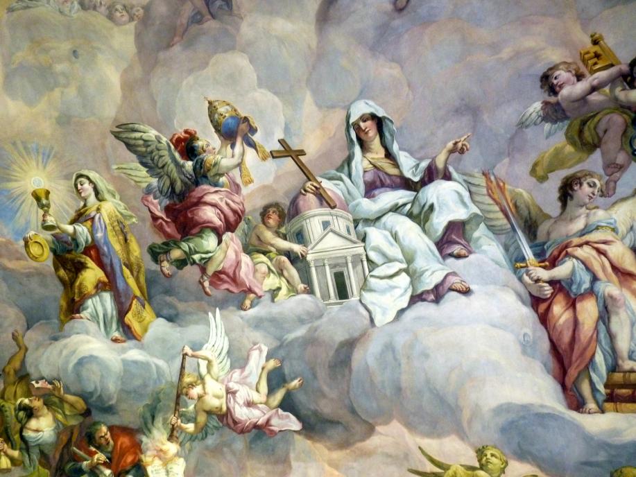 Johann Michael Rottmayr (1674–1730), Kuppelfresko und vier Gewölbefresken der Kreuzarme, Wien, Kirche St. Karl Borromäus ('Wiener Karlskirche'), 1725–1730, Bild 13/17