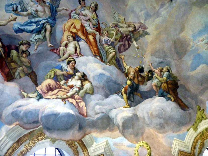Johann Michael Rottmayr (1674–1730), Kuppelfresko und vier Gewölbefresken der Kreuzarme, Wien, Kirche St. Karl Borromäus ('Wiener Karlskirche'), 1725–1730, Bild 14/17