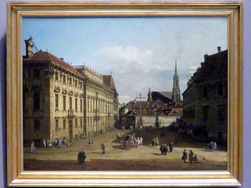 Bernardo Bellotto (Canaletto) (1738–1779), Die Freyung in Wien, Ansicht von Nordwesten, Wien, Kunsthistorisches Museum, Saal VII, 1758–1761