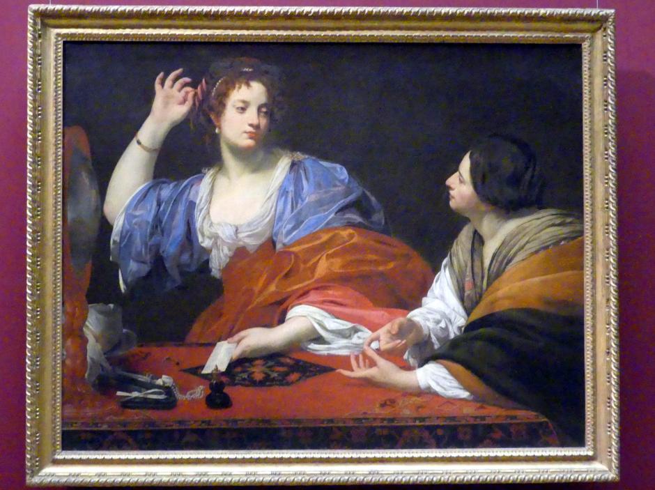 Simon Vouet (1616–1649), Martha tadelt ihre Schwester Maria Magdalena, Wien, Kunsthistorisches Museum, Saal V, um 1621