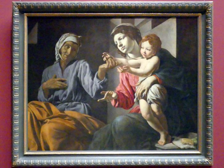 Giovanni Battista Caracciolo (Battistello) (1616–1633), Maria mit Kind und hl. Anna, Wien, Kunsthistorisches Museum, Saal V, um 1633, Bild 1/2