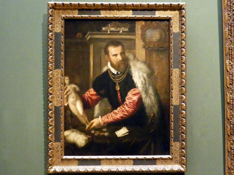 Tiziano Vecellio (Tizian) (1509–1575), Jacopo Strada, Wien, Kunsthistorisches Museum, Saal IV, um 1567–1568