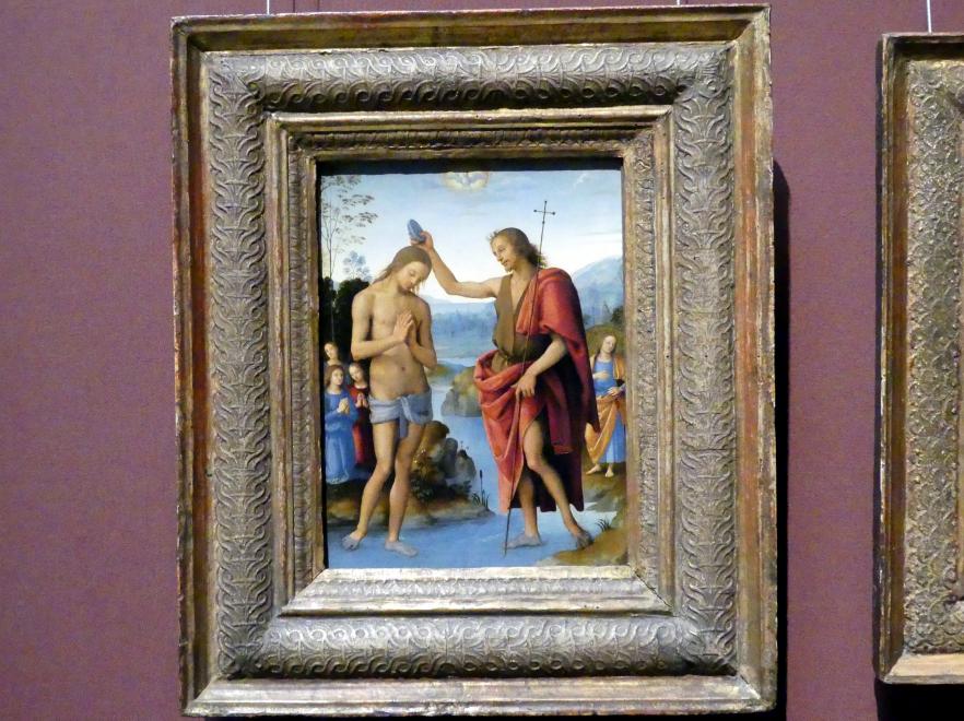 Pietro Perugino (Pietro di Cristoforo Vannucci) (1474–1517), Taufe Christi, Wien, Kunsthistorisches Museum, Saal III, um 1498–1500, Bild 1/2