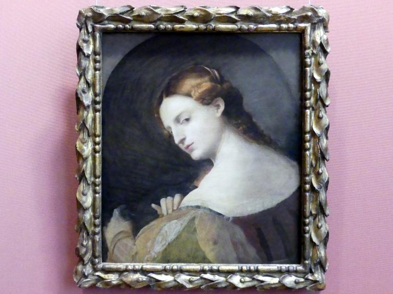 Jacopo Palma il Vecchio (Jacomo Nigretti de Lavalle) (1500–1526), Bildnis einer jungen Frau im Profil, Wien, Kunsthistorisches Museum, Kabinett 6, um 1520–1525, Bild 1/2