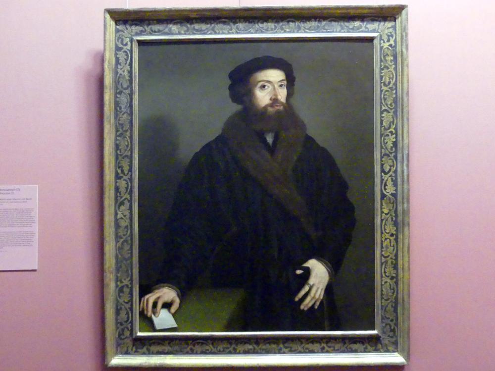 Bildnis eines Mannes mit Barett, Wien, Kunsthistorisches Museum, Kabinett 8, 1538, Bild 1/2