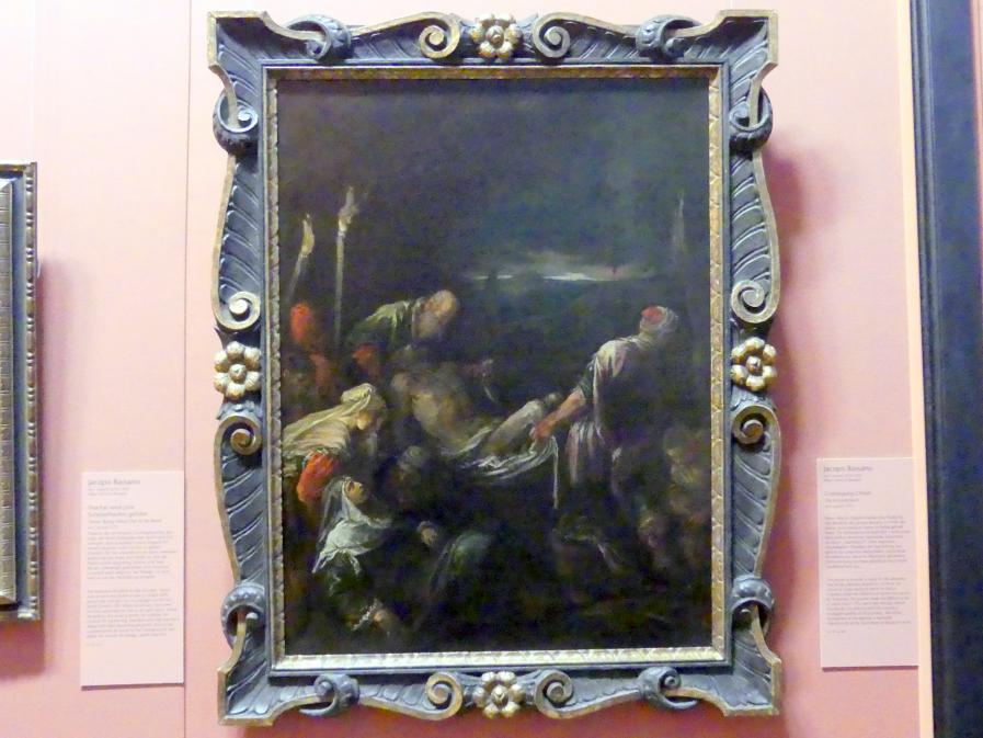 Jacopo Bassano (da Ponte) (1539–1590), Grablegung Christi, Wien, Kunsthistorisches Museum, Kabinett 9, um 1575, Bild 1/2