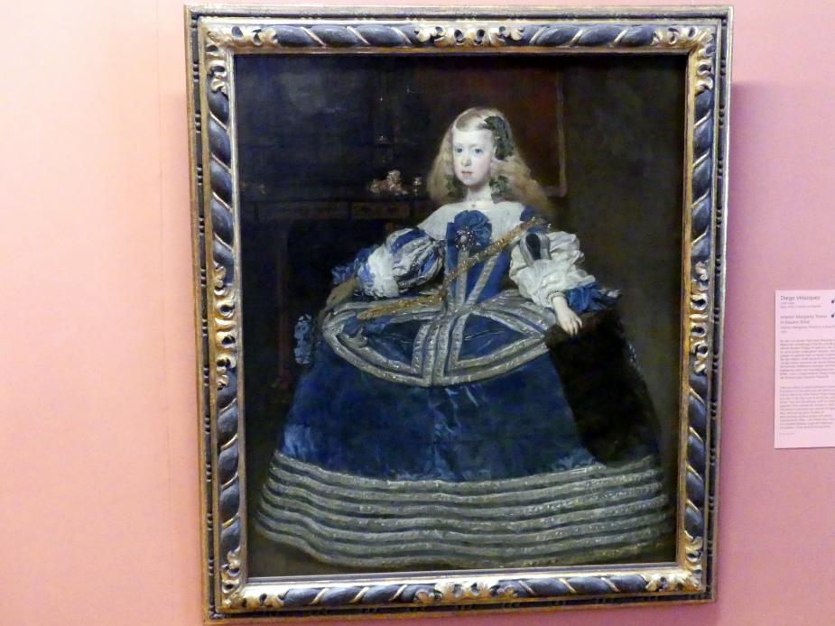 Diego Rodríguez de Silva y Velázquez (1618–1659), Infantin Margarita Teresa in blauem Kleid, Wien, Kunsthistorisches Museum, Kabinett 10, 1659