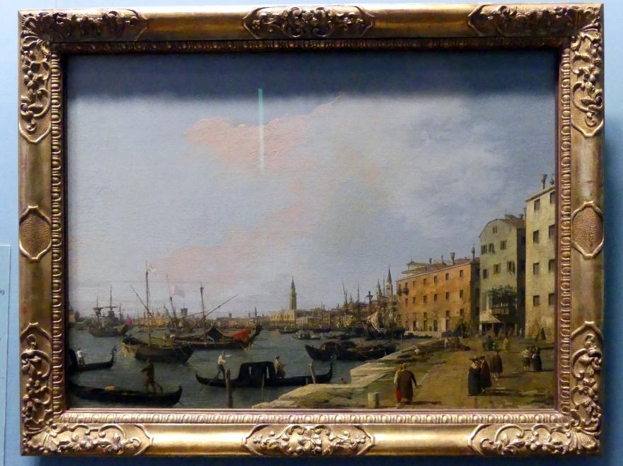 Giovanni Antonio Canal ("Canaletto") (1722–1765), Die Riva degli Schiavoni in Venedig, Wien, Kunsthistorisches Museum, Kabinett 13, um 1724–1730, Bild 1/2