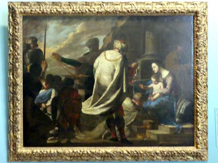 Bernardo Cavallino (1640–1650), Anbetung der Könige, Wien, Kunsthistorisches Museum, Kabinett 13, um 1640, Bild 1/2